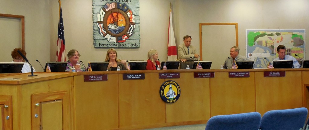 Fernandina Beach City Commission prepares for meeting to pass FY 2013-14 budget.