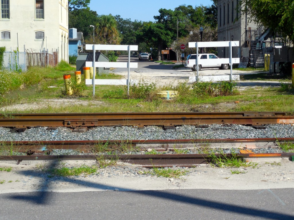 Alachua Street currently dead ends at the railroad tracks that run along Front Street.